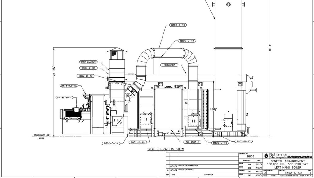 blue prints of boiler installation by patrick mechanical